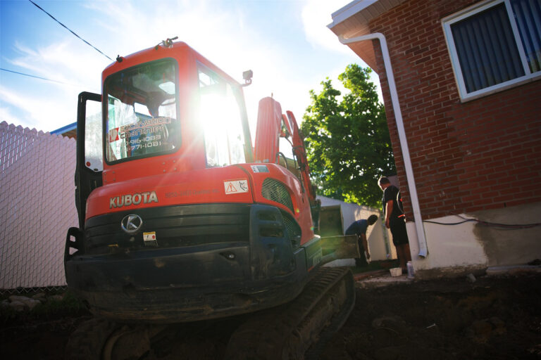 french drain excavation