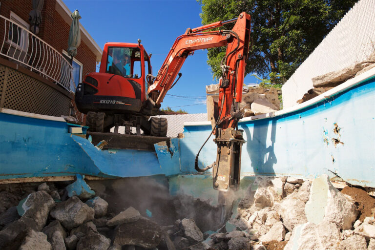 inground swimming-pool demolition