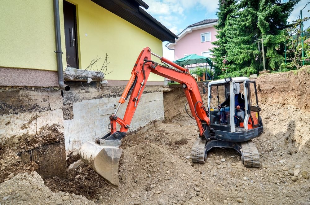 excavation pour un agrandissement de maison